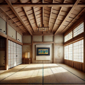 ジュエリー絵画と日本家屋